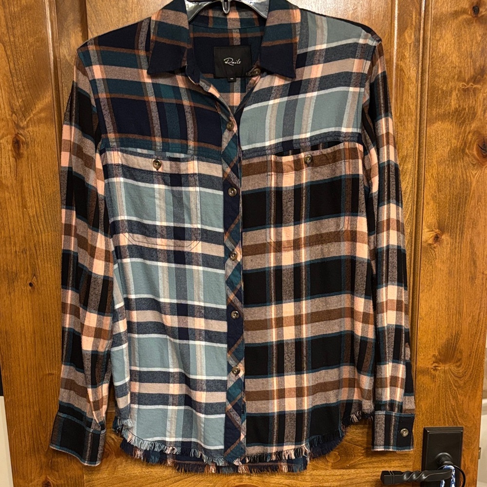 EUC Rails Plaid Button-Down Shirt XS